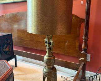 Large brass lamp