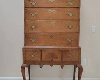 012 Queen Anne Highboy  Antique