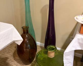 Large Decorative glass bottles