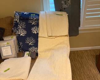 bed cover and shames