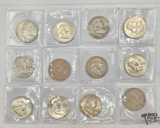 1406  90 Silver Franklin Half Dollars
