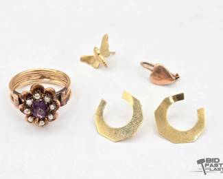 727  14kt Gold Jewelry with SemiPrecious Stones 3.7g