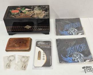 1922  Jewelry Box and Leather Wallet