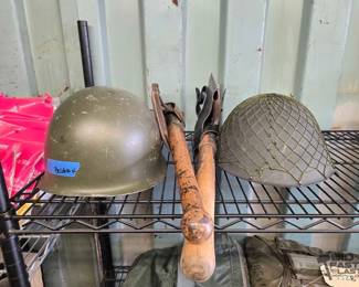 3524  WWII Helmets and Shovels