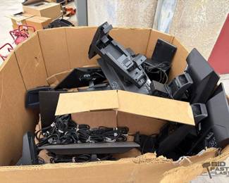 2508  Monitors with Stands, Keyboards, and Power Cables
