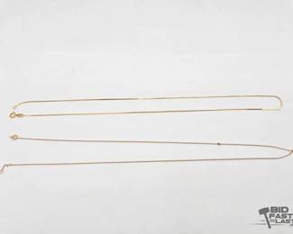 732  2 14kt Gold Chains 2.3g