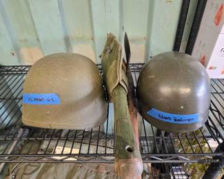 3526  US and Poland Military Helmets