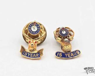 1001  2 Elks Lodge Lapel Pins