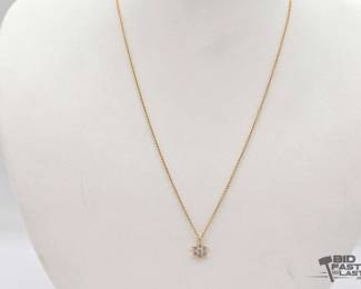 736  14kt Gold Necklace with Diamonds 2.1g