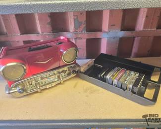6040  Ornamental Cassette Player and Cassettes