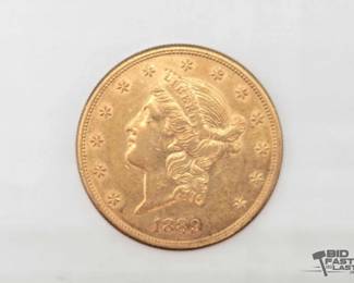 554  1889 $20 Liberty Head Coin, 33.3g