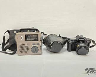 1903  Cannon EOS 650 Digital Camera and Radio Receiver