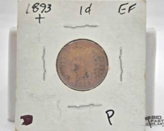 1602  1893 Indian Head Penny
