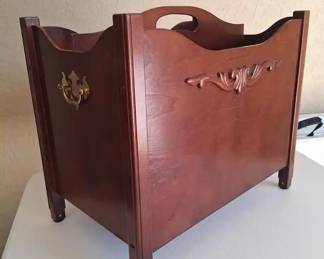 Vintage Wooden Magazine Holder