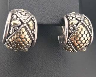 John Hardy Sterling Chunky Hoops 18k Yellow Gold Designs