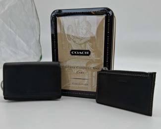Coach Wallet And Coin Purse Set with Cleaning Kit