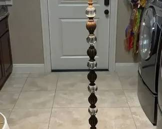Decorative Floor Lamp Glass and Metal Detail