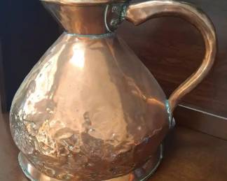 Heavy Vintage Copper Pitcher 4 Gallon