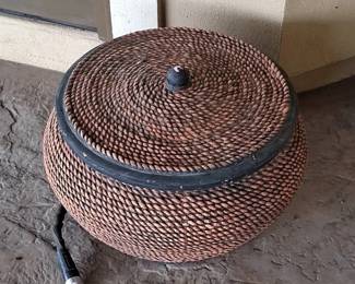 Decorative Garden Hose Pot With ZeroG Hose And Orbit Nozzle