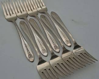 Vintage National Sterling Silver Fork Set A