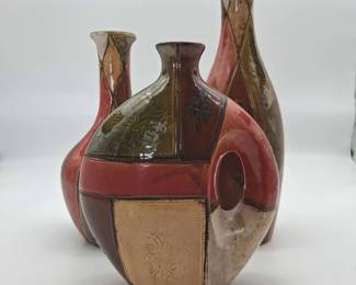 Handpainted, Southwesternstyle Terracotta Vases
