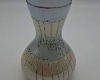 Vintage Hand Painted Simron Glass Vase