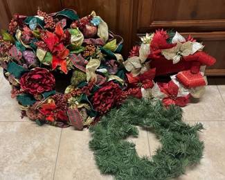 Three Christmas Wreaths