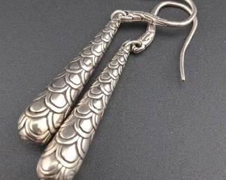 John Hardy Sterling Legends Naga Dragon Scale Drop Earrings