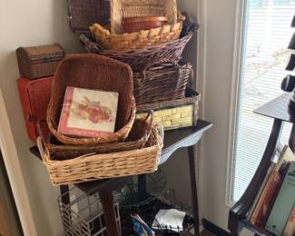 Stacks of baskets starting at 50 cents