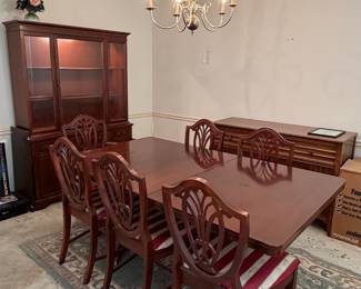 Dining table and chairs