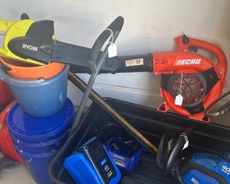 Kobalt, Echo blower, Ryobi chain saw