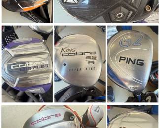 Various golf clubs