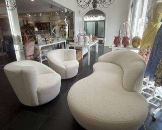 Rare Vintage 60’s curved Sofa and Chairs 50% off