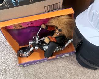 Wolf man on a bike