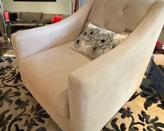 Macy's Velvet Accent Chair: 32" high x 27" wide x 32" deep