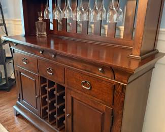 Wine Bar Buffet: 59 1/2" x 20" x 63"
