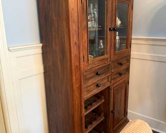 Bar Cabinet: 63" x 18" x 39"
