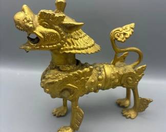 Vintage Tibetan Foo Dog Figurine