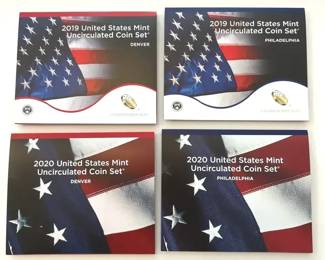 US Mint Uncirculated Coin Sets 2019 2020 Philadelphia and Denver