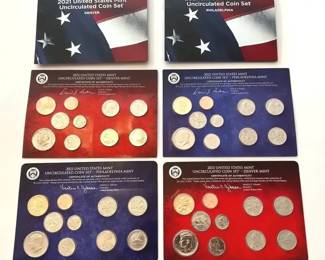 US Mint Uncirculated Coin Sets 2021 2022 2023 Philadelphia and Denver