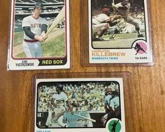 Lot of 3 1970s Baseball Cards Frank Robinson, Carl Yastrzemski and Harmon Killebrew
