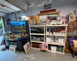 Trading cards, stereo systems, board games