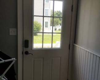 Entry door with electronic lock - interior view