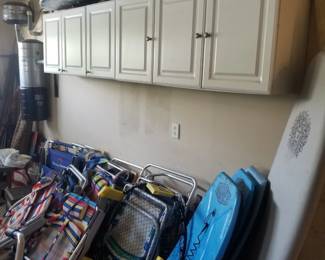 Cabinets; select beach chairs