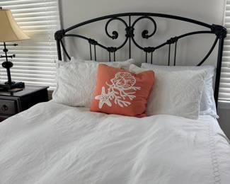 Ornate metal queen bed frame