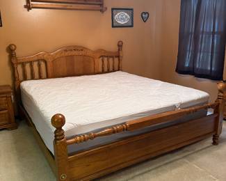 King size bed with newer mattress