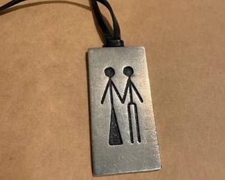 Mod 1960s Pendant Necklace By Artist, Bjore Tennung, Sweden