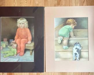 Matted Bessie Pease Reproduction Prints