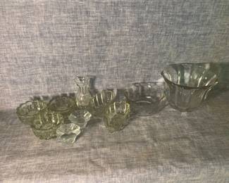 Glass And Crystal Scalloped Edge Dishes
