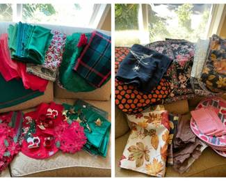 Holiday And Autumnal Table Linens Varying Amounts